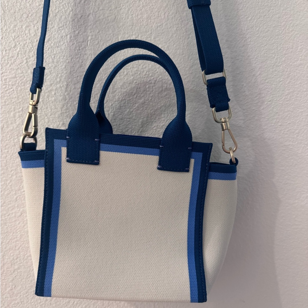 Rothy's Blue and White Mini Bag
